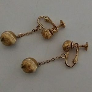 COPY - Signed Vendome Screw on Lever Earrings